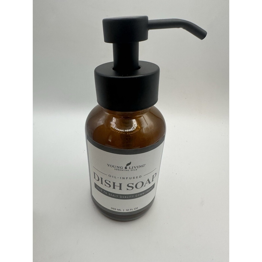 NEW Young Living Refillable Dish Soap Brown Farmhouse empty Bottle